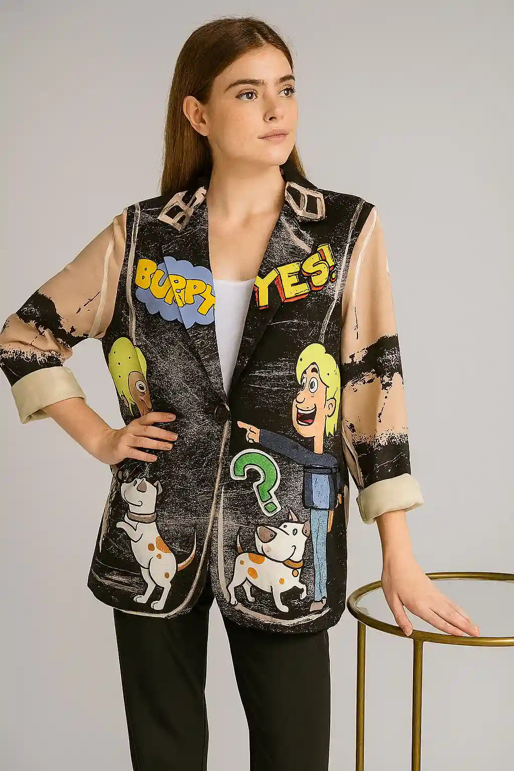 Zetaotto Quirky print Blazer - Image 9