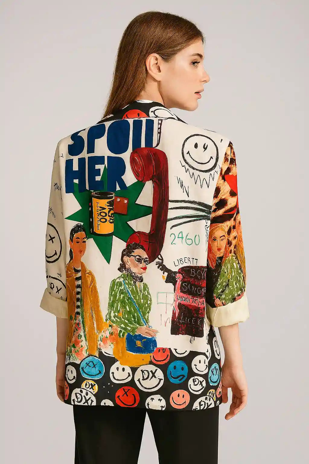 Zetaotto Quirky print Blazer - Image 14