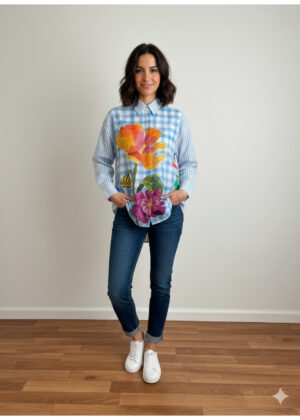 Zeta otto Floral Check Shirt