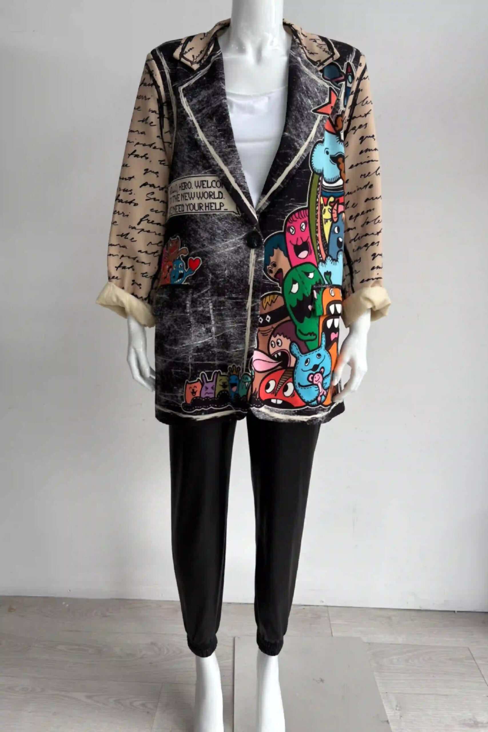Zetaotto Quirky print Blazer - Image 7