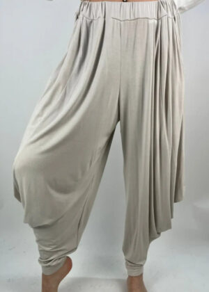 Made in Italy Jersey Harem Pants cuff bottom Lagenlook