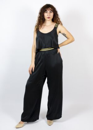 Free Flow Top -Black silk